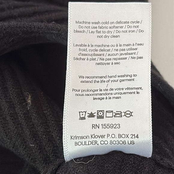 Krimson Klover Striped Sweater Dress in Black Blue Cream Zip Pocket Size Small - Picture 5 of 9